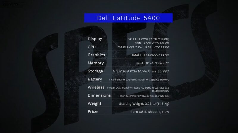 Performance - Dell Latitude 5400