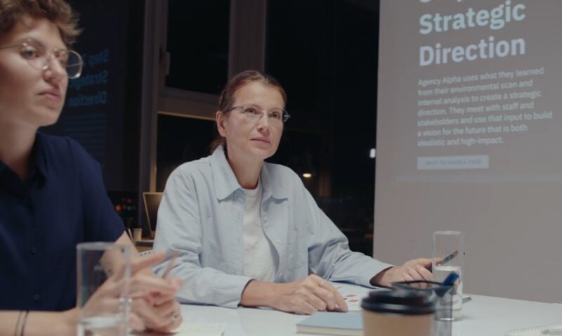 Attendees engaged in a strategic planning session, discussing future direction
