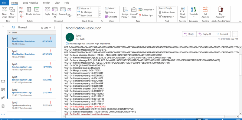 Modification resolution